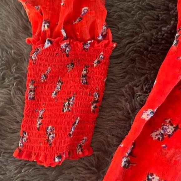 Free People Sheer Floral Flowy Top - Picture 2 of 4